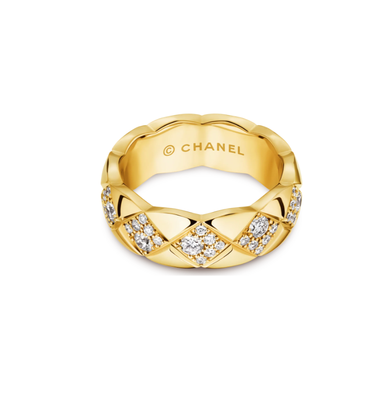 CH. 코코 크러쉬 스몰 링 퀼팅 모티브  파베 